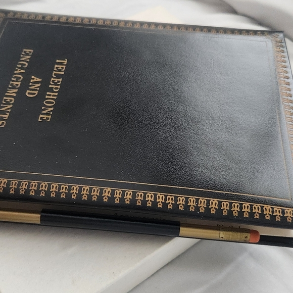 NIB Vtg Address Book- Black - Picture 6 of 7